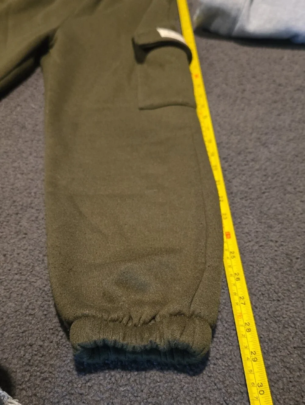 Kids Olive Cargo Joggers with Pocket Patch